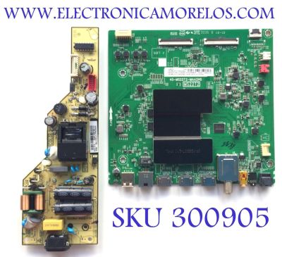 KIT DE TAJETAS PARA TV TCL / MAIN 08-AU43TML-LC260AA / 40-MS22T2-MAA2HG / 08-MS22T01-MA200AA / 08-MS22T01-MA300AA / FUENTE 08-L12CLJ1-PW200AA / 40L12CH4-PWD1CG / PANEL LVU430NDEL / MODELO 43S435